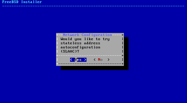 Choose IPv6 SLAAC Configuration